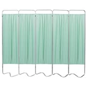 OMNIMED 5 Section Beamatic Privacy Screen with Vinyl Panels, Green 153055-15